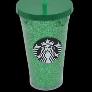 NEW Starbucks 2018 Holiday Green Glitter Cold Cup 16 oz Tumbler SOLD OUT!